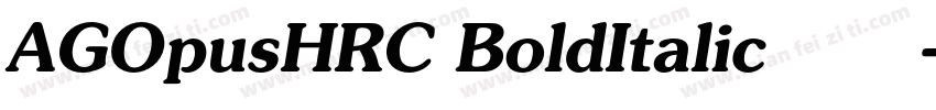 AGOpusHRC BoldItalic 语言英文字体转换